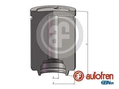 Piston, brake caliper